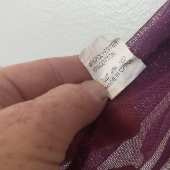 Chic Sheer Plum Top - Picture 2 of 5